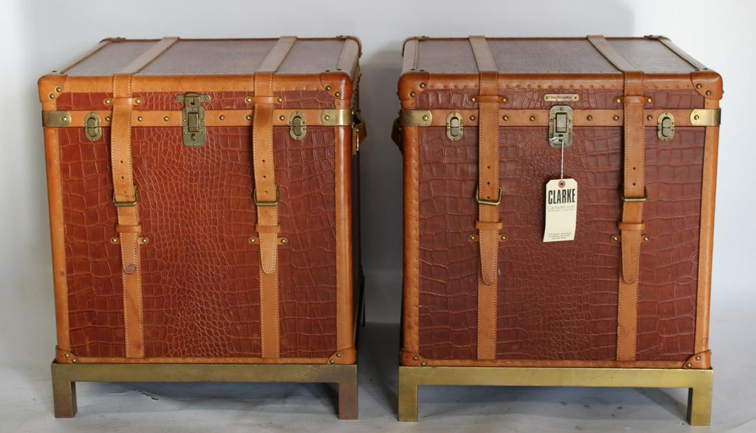 A Pair Of Ralph Lauren Crocodile Embossed Leather (1 of 11)