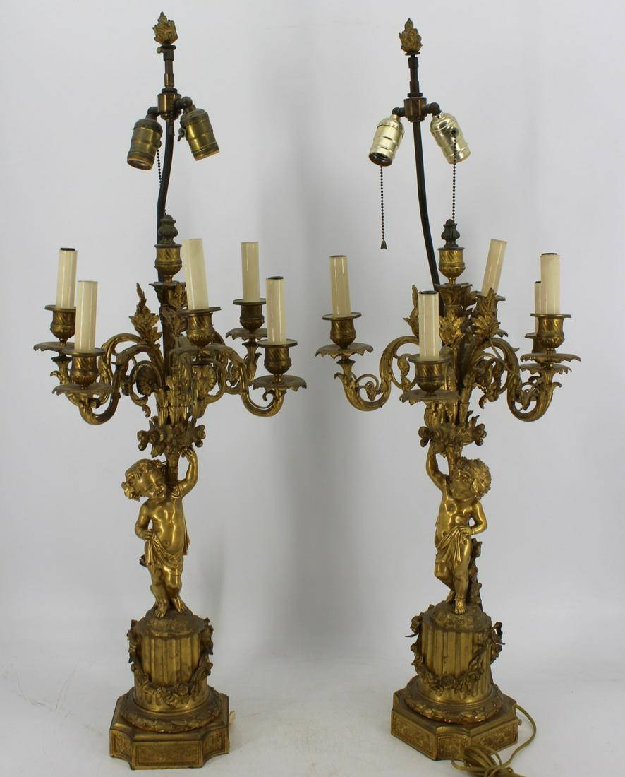 A Fine Pair of 19th Century Gilt Bronze Figural (1 of 9)