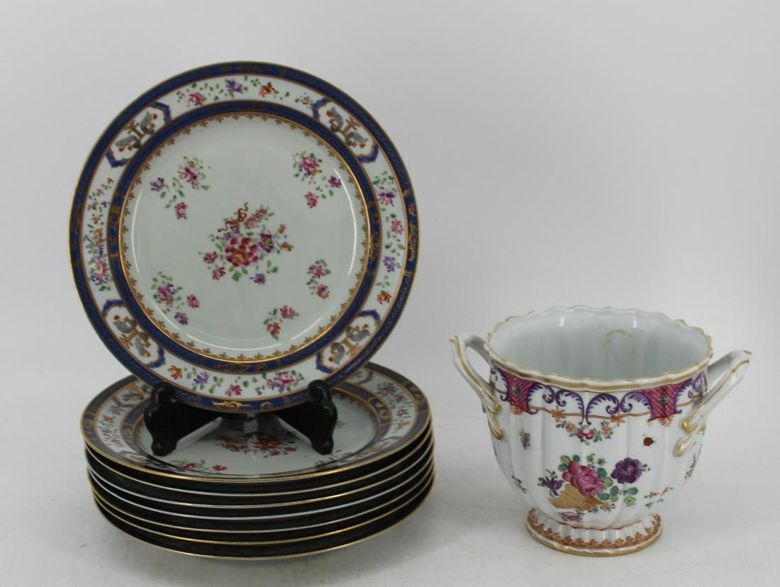 8 Porcelain Plates & A  Porcelain Urn. (1 of 8)