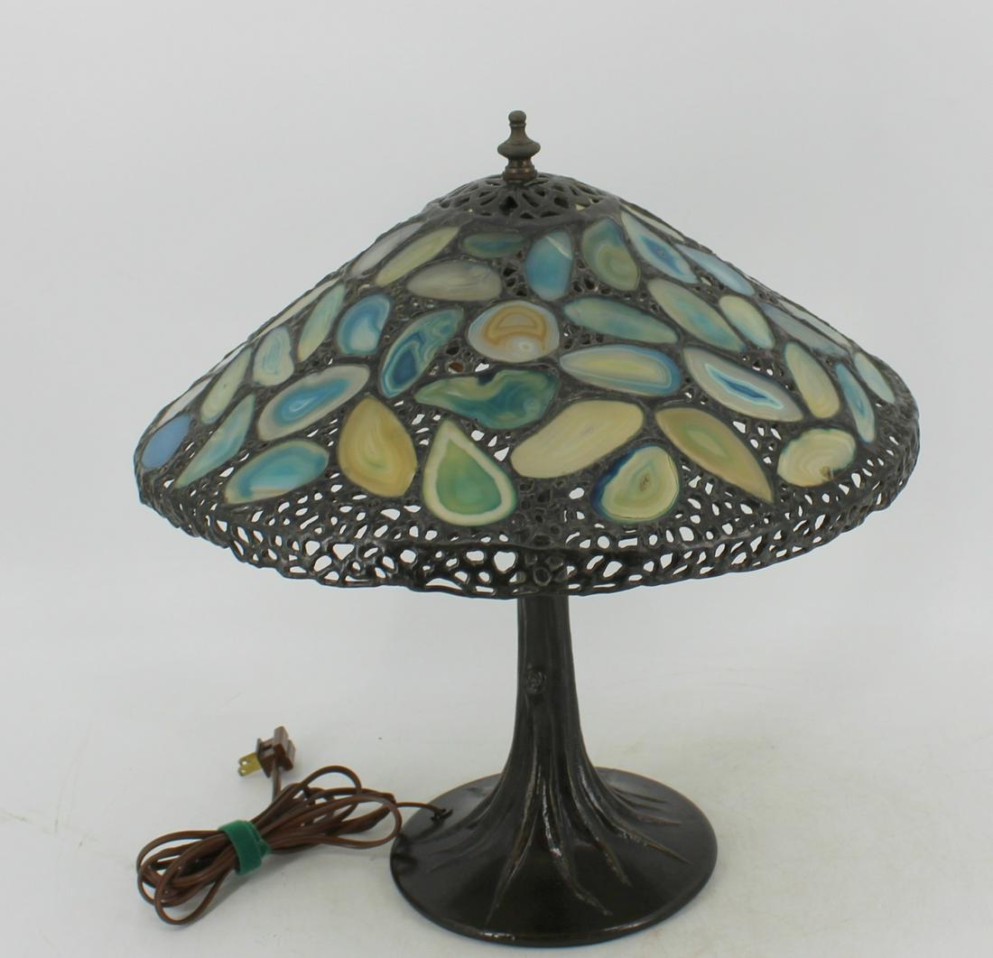 A Barry De Socarras Agate Slice Lamp 1995 (1 of 6)