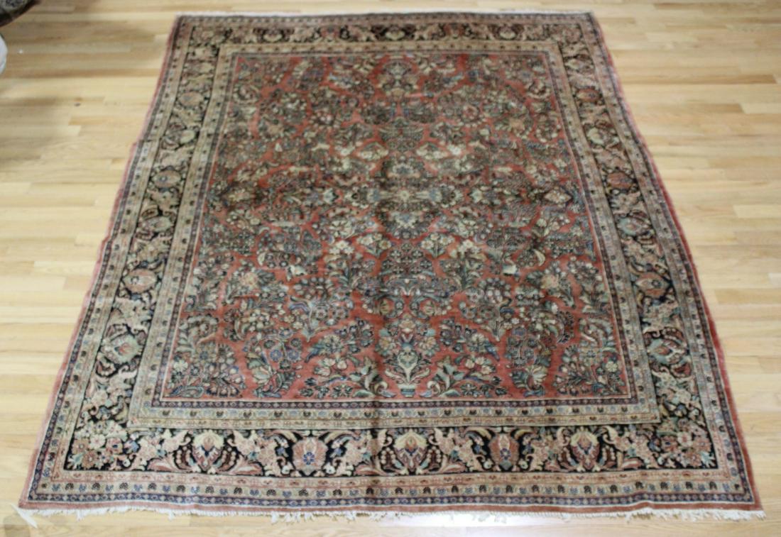Antique And Finely Hand Woven Sarouk Style Carpet. (1 of 6)