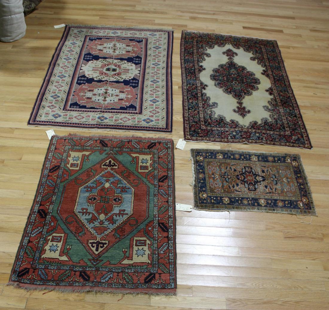 4 Antique / Vintage Finely Hand Woven Area Carpets (1 of 17)