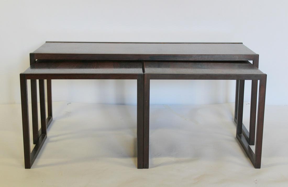 Midcentury Signed Nesting Table Set. (1 of 9)