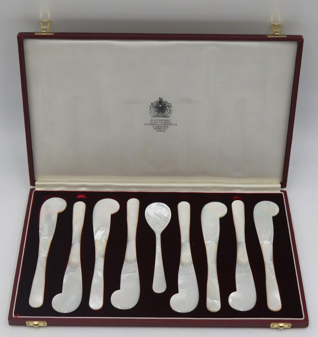 Asprey PLC London Mother of Pearl Caviar Set. (1 of 5)