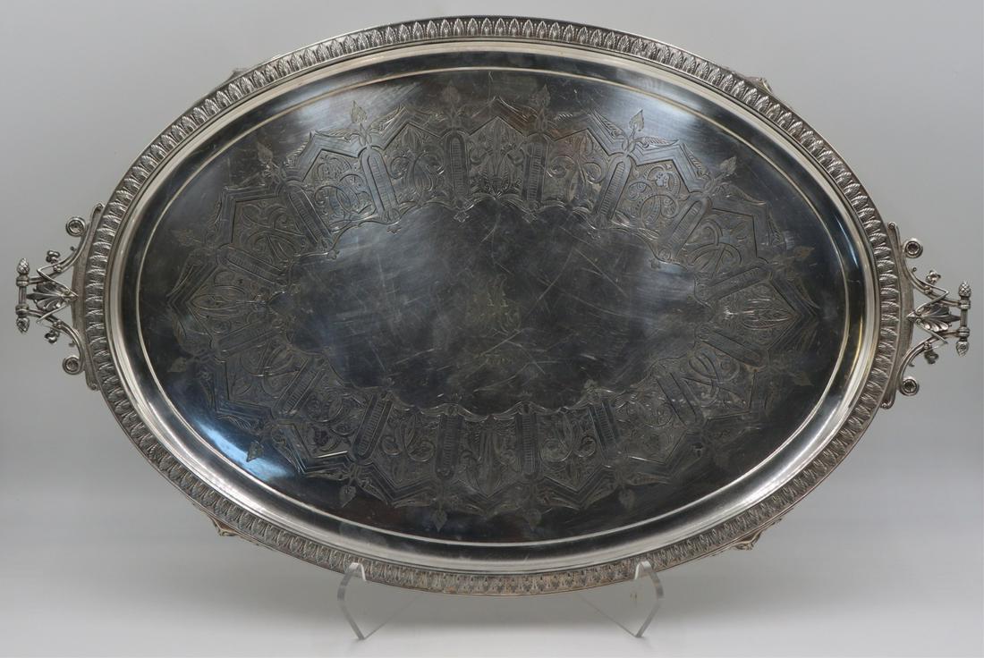 SILVERPLATE. Tiffany & Co Silverplate Serving Tray (1 of 7)