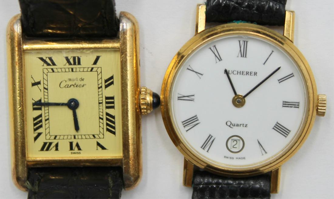 JEWELRY. (2) Lady's Quartz Watches Inc. Cartier. (1 of 14)