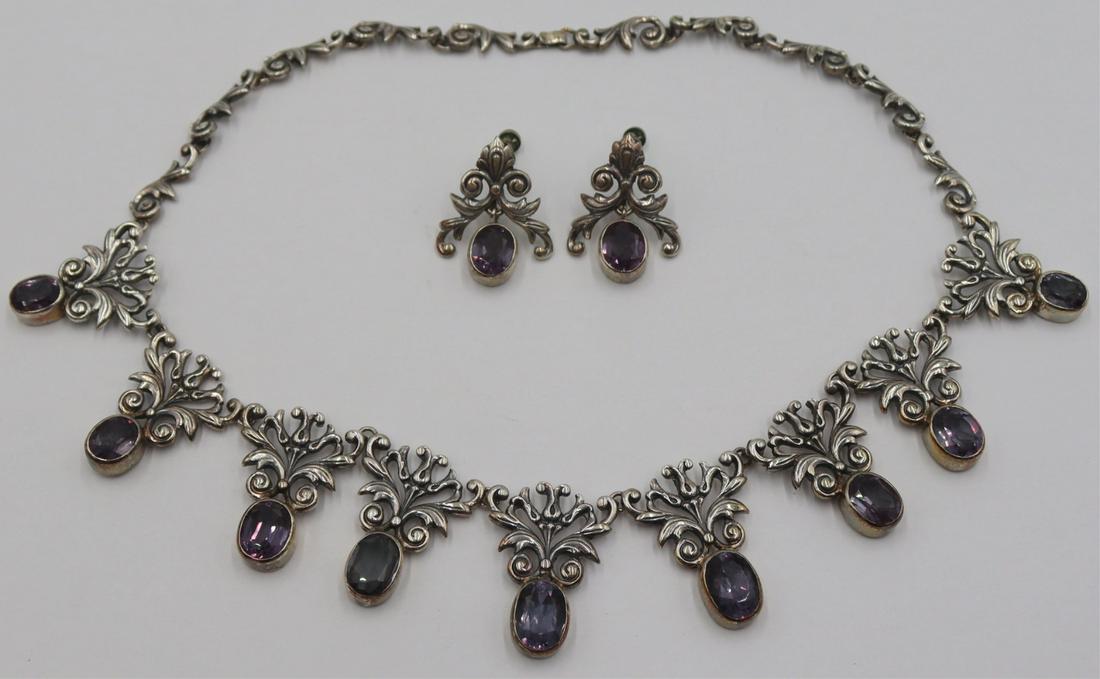 JEWELRY. 3 Pc. Silver and Color Change Gem Suite. (1 of 12)