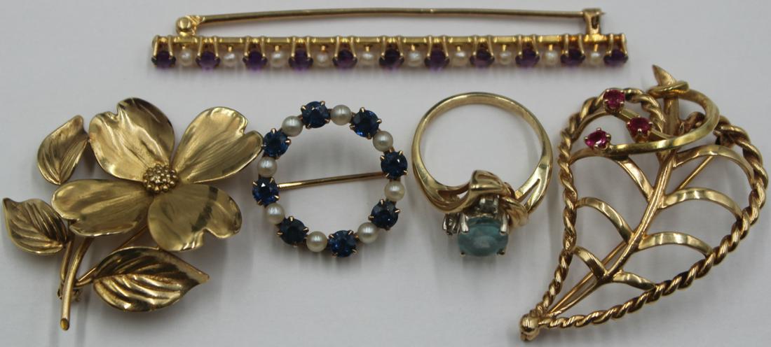 JEWELRY. Assorted Grouping of 14kt Gold Jewelry. (1 of 14)