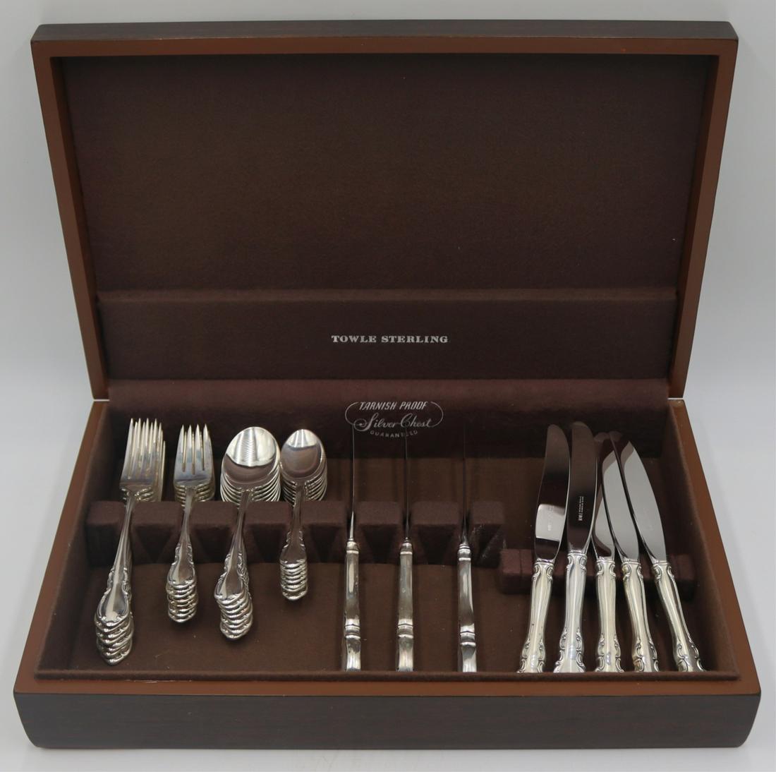 STERLING. Towle Legato Sterling Flatware Set for 8 (1 of 7)
