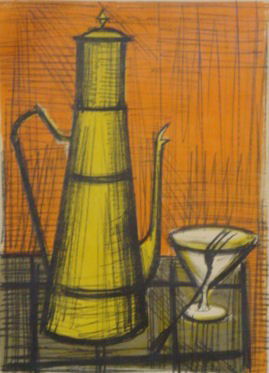 BUFFET, Bernard. Pencil Signed Color Lithograph: Still Life. Signed lower right, edition 228/300. Bernard Buffet, French, 1928-1999. Provenance: White Plains home. Dimensions: 26.5" high x 19" wide. Condition: Good, not examined out of frame.
