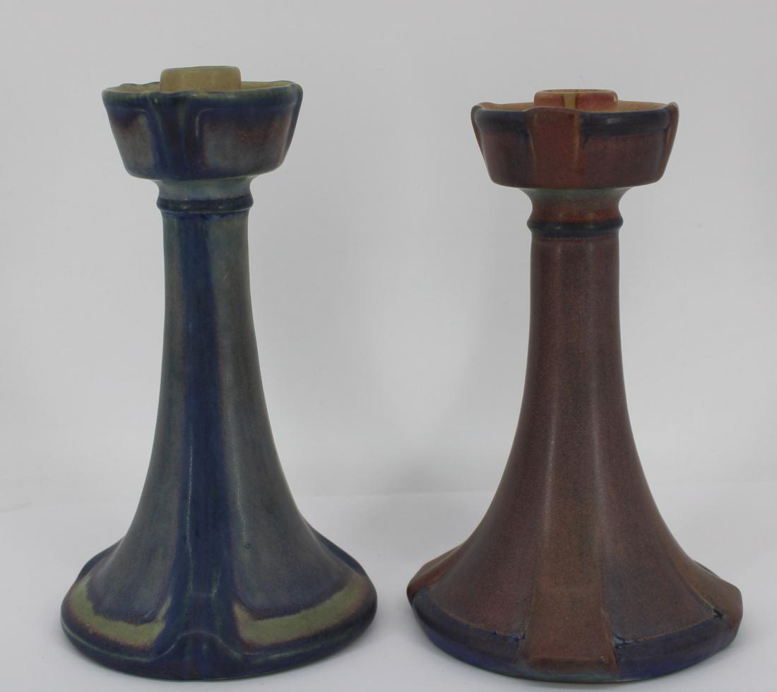 2 Newcomb Pottery Candle Sticks New Orleans (1 of 4)
