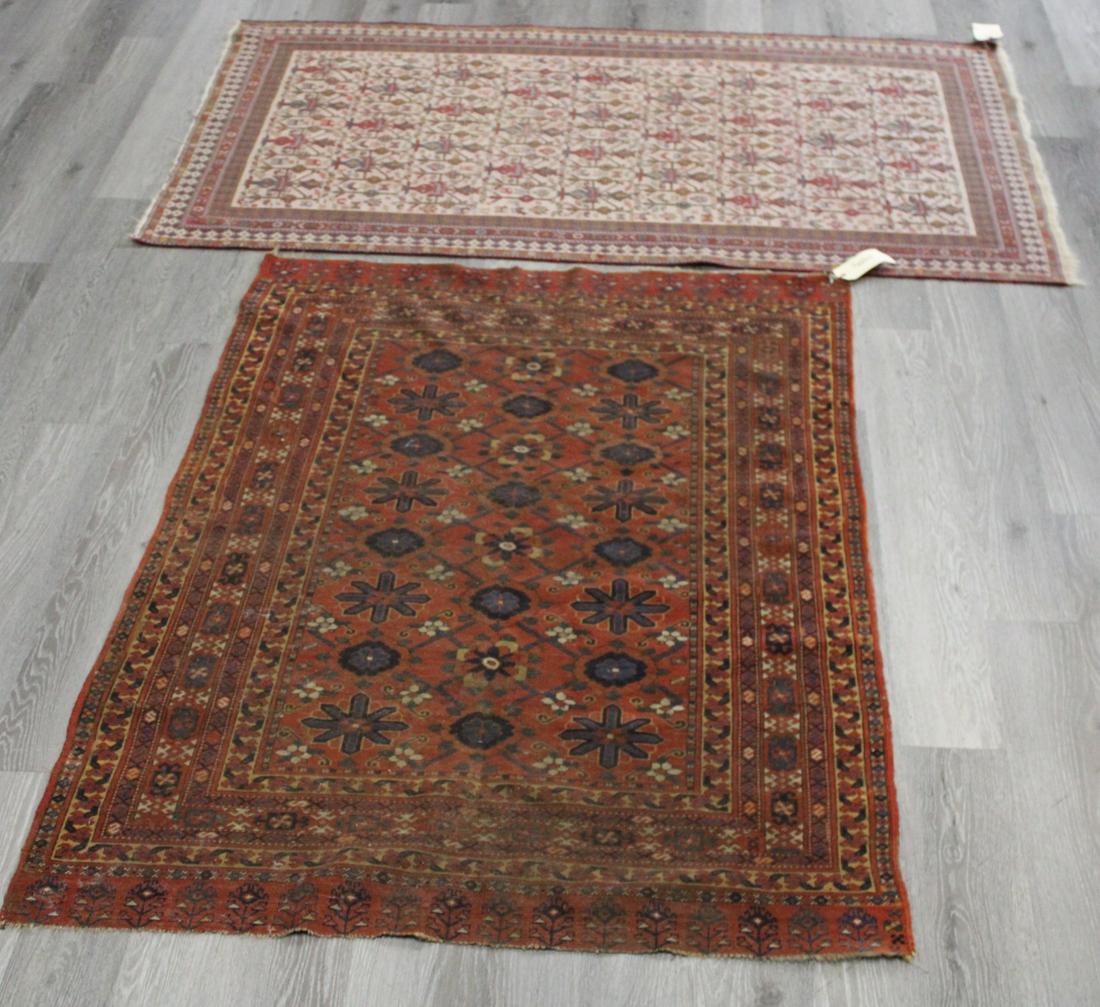 2 Antique and Finely Hand Woven Carpets. (1 of 10)
