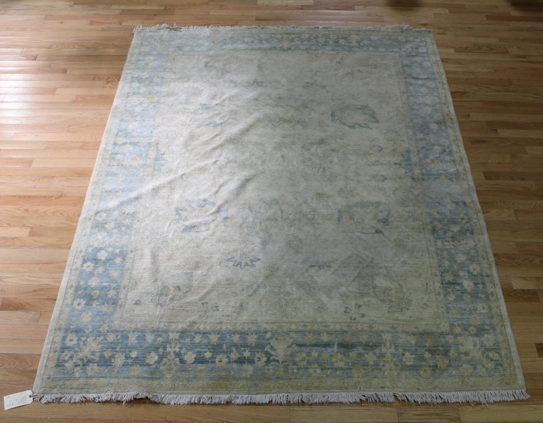 Vintage And Finely Hand Woven Oushak Style Carpet (1 of 8)