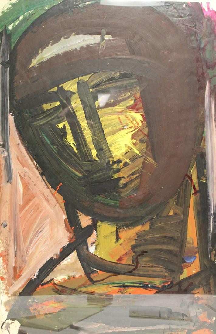 Unsigned Watercolor Of A Face. (1 of 3)