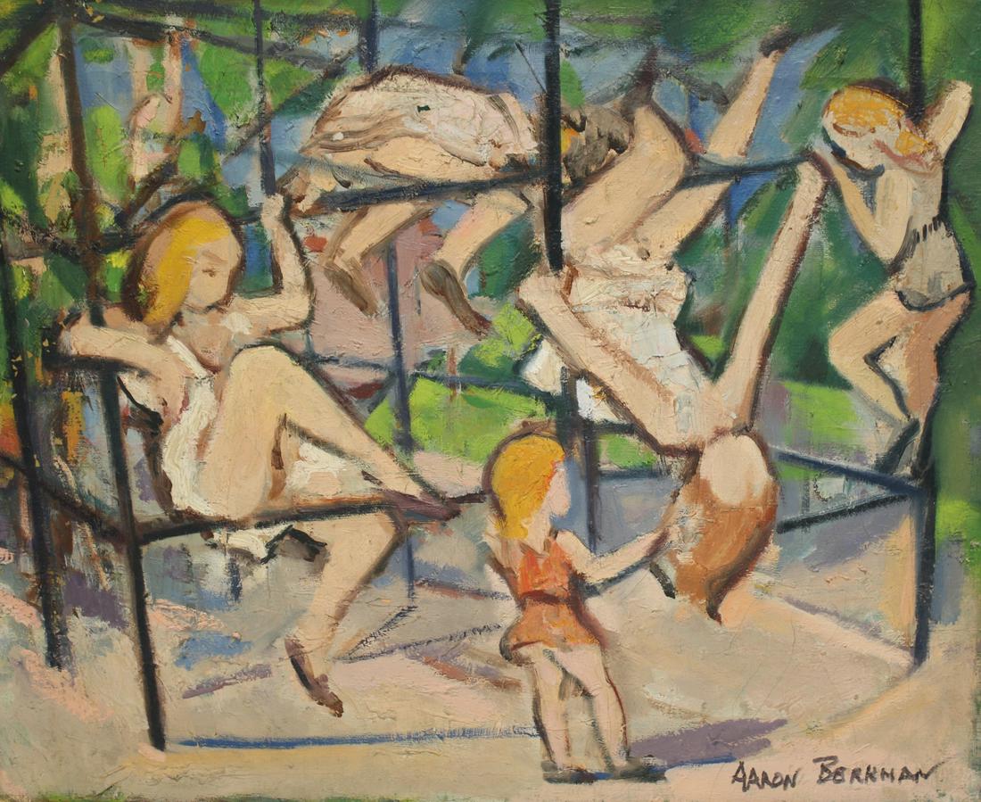 Aaron Berkman (US 1900 - 1991) "On The Bars" (1 of 5)