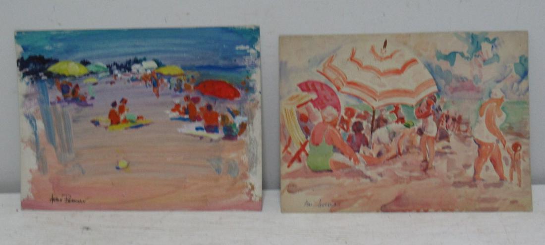 Aaron Berkman (NY 1900 - 1991) Two Paintings (1 of 6)