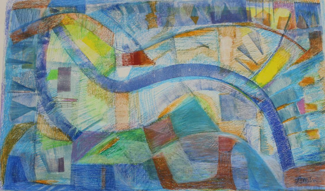 Irving Amen (NY1918 - 2011) Large Abstract Signed (1 of 3)