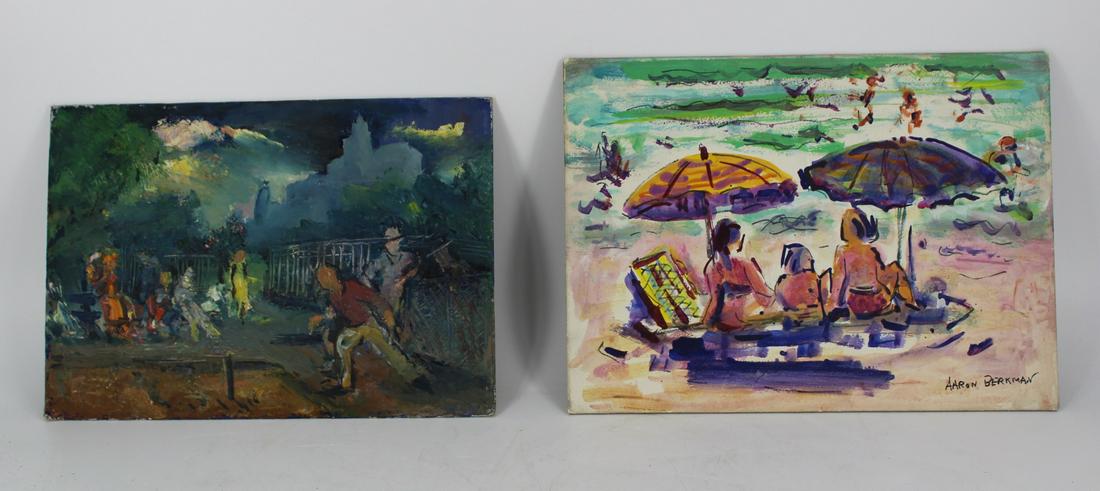 Pair of Aaron Berkman (NY 1900 - 1991) Paintings (1 of 7)