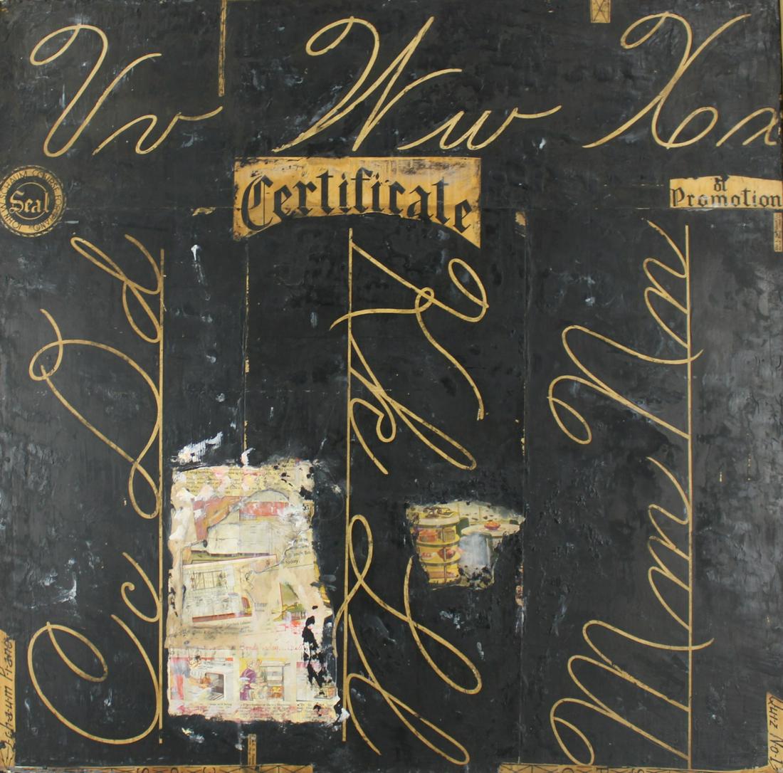 Riva Leviten Mixed Media on Board "School Days" (1 of 5)