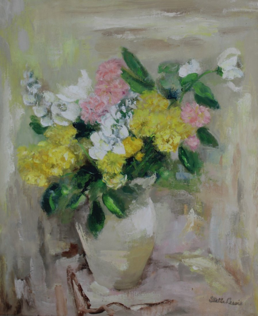 Stella Davis Oil On Canvas Still Life . (1 of 4)