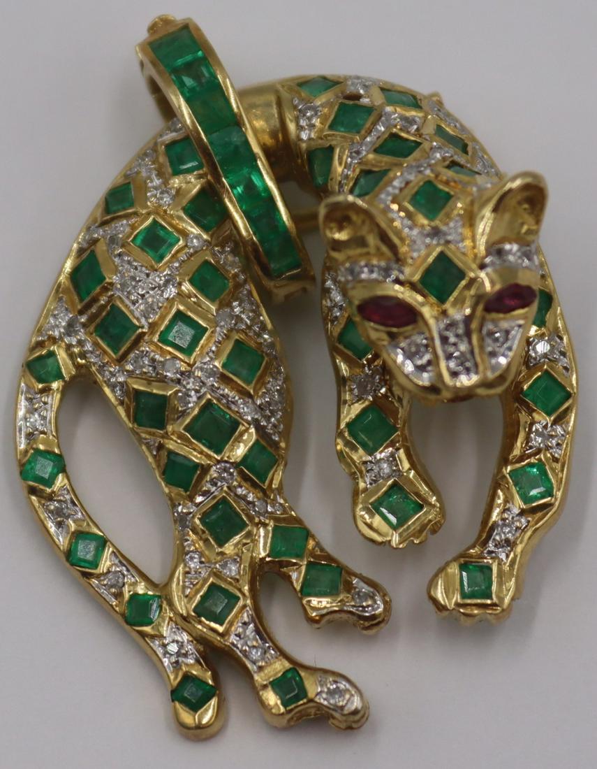 JEWELRY. Signed 14kt Gold, Diamond and Emerald (1 of 11)