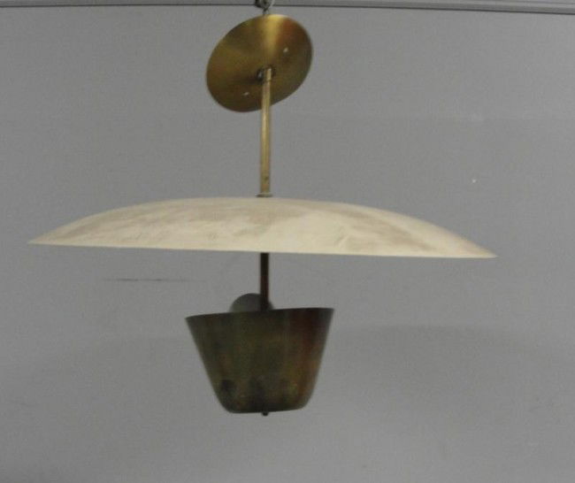 LIGHTOLIER. Midcentury Chandelier.: From a Gramercy Park NYC estate. Dimensions: 25" dia. Please note title name change.