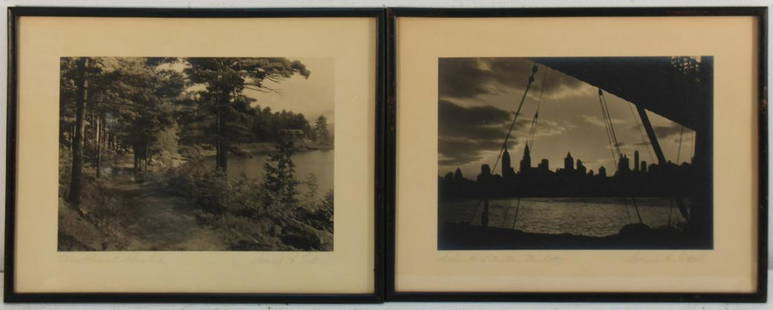 SAMUEL GOTTSCHO (AMERICAN, 1875-1971).: Pair of Photographs. Each signed lower right. Each titled lower left. From a New Rochelle, NY collection. - Dimensions: Each, sight: 10.5" high x 13.5" wide