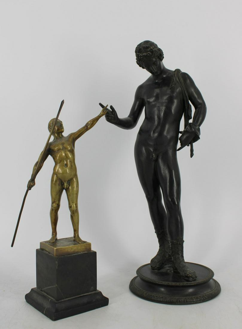 2 Antique Bronze Sculptures, 1 Signed. (1 of 14)