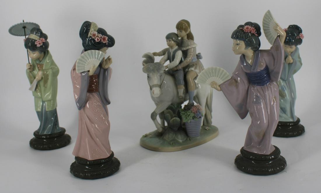 6 Signed Lladro Porcelain Figures. (1 of 7)