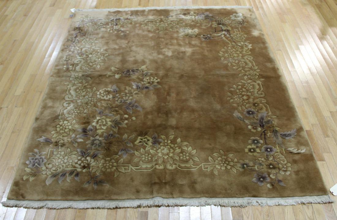 Vintage And Finely Hand Woven Chinese Carpet. (1 of 6)