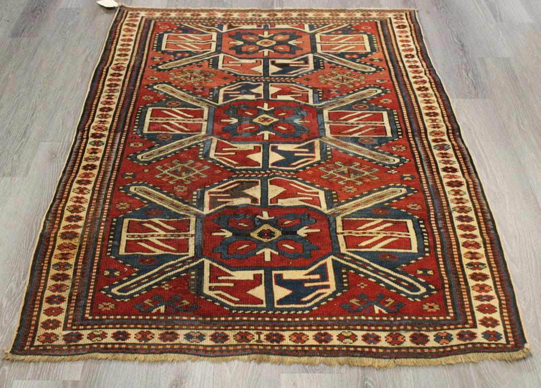 Antique And Finely Hand Woven Kazak Style Carpet (1 of 6)