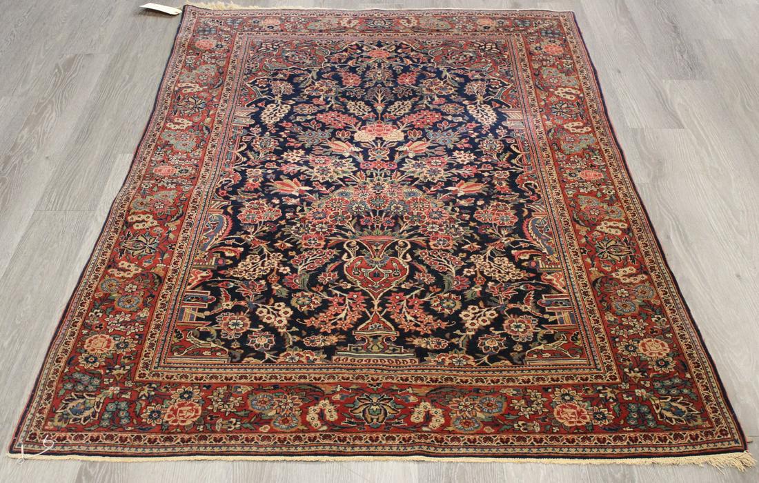 Antique And Finely Woven Kashan Carpet. (1 of 6)
