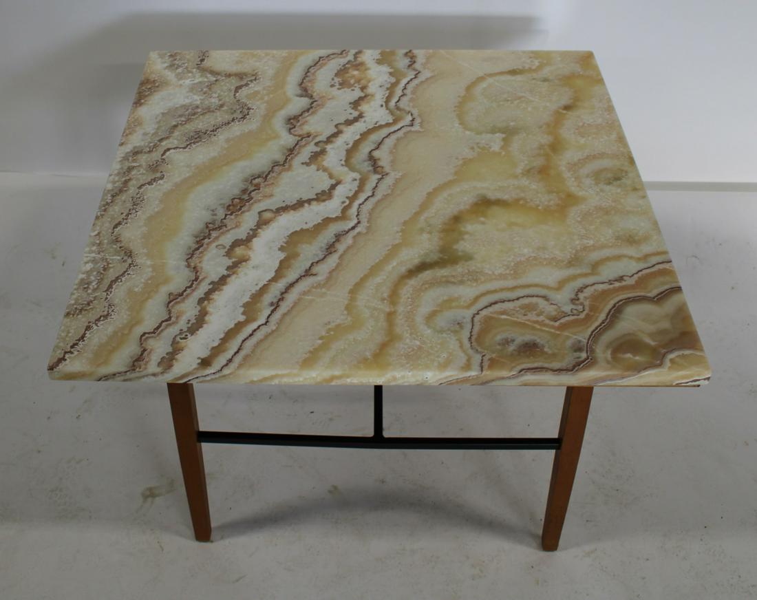 Midcentury Knoll Signed Onyx Top Table. (1 of 5)