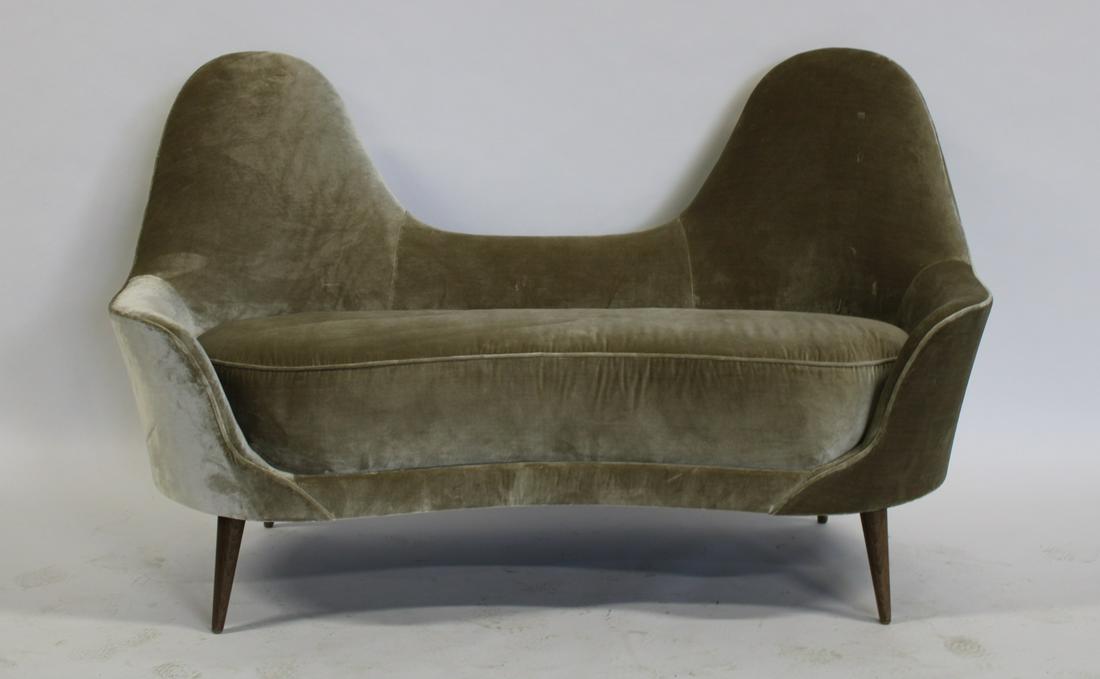 Italian Style Upholstered Settee. (1 of 7)