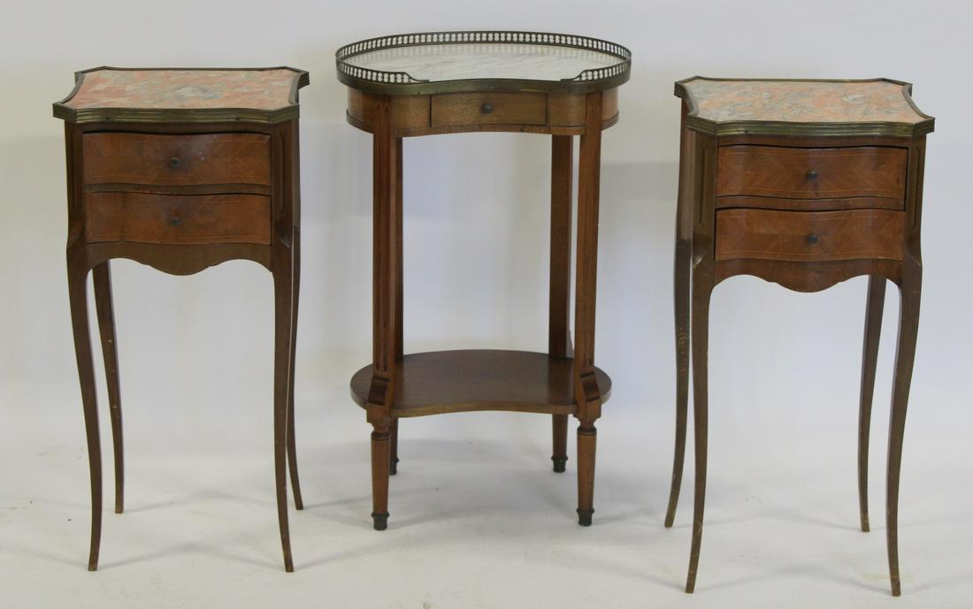 3 Antique Marbletop Stands. (1 of 15)