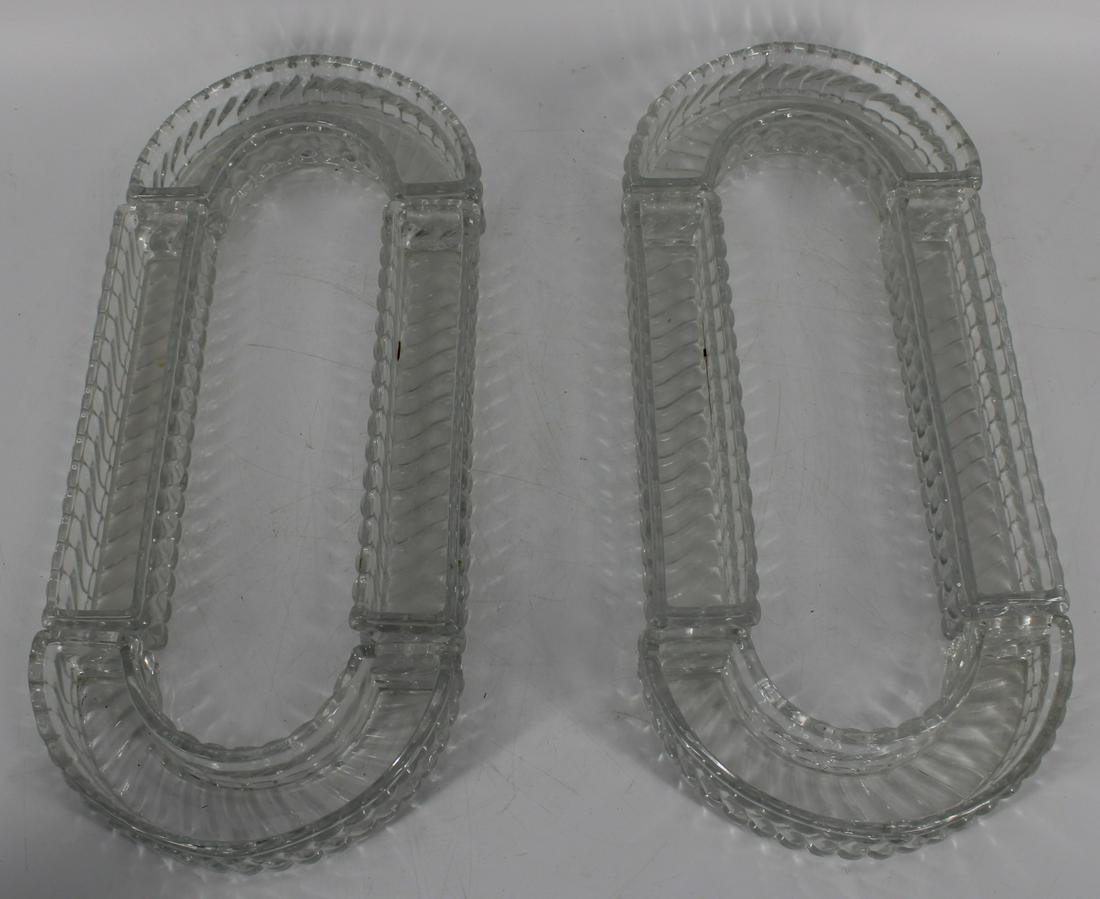 Baccarat Signed Glass Serving Dishes. (1 of 6)