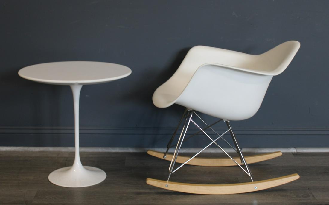 Knoll Saarinen Tulip Table & Eames Rocking Chair (1 of 7)