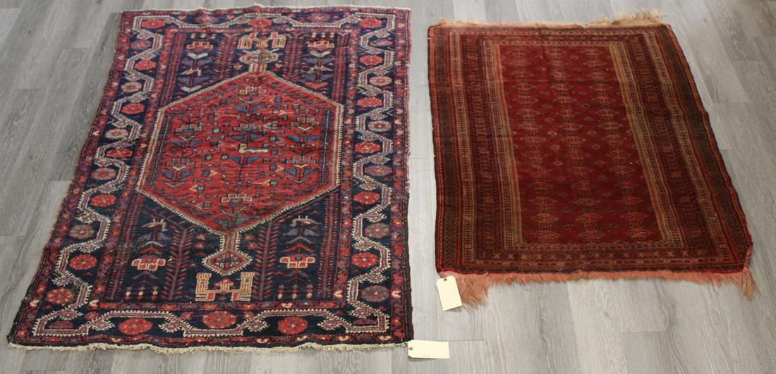 2 Antique And Finely Hand Woven Carpets. (1 of 11)