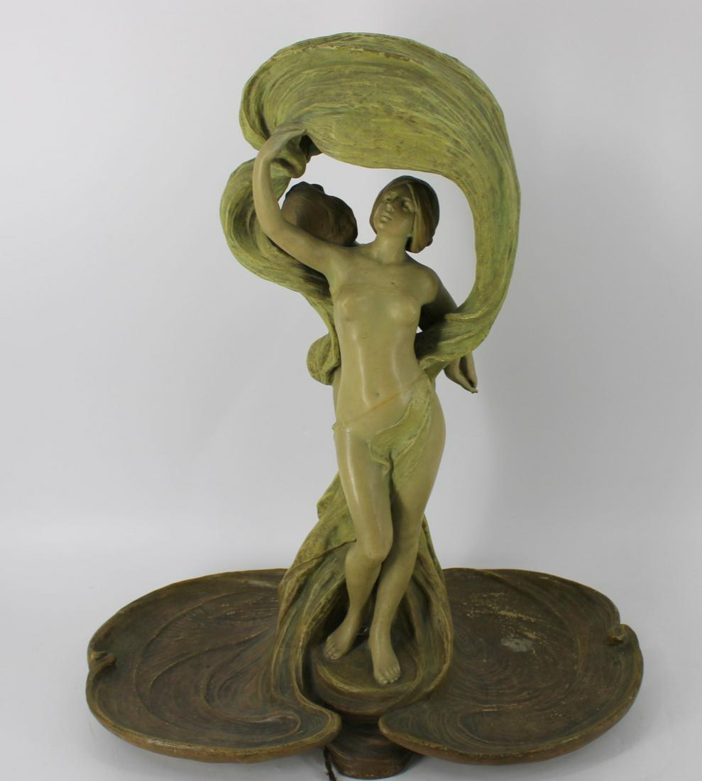Large Figural Art Nouveau 2 Lady Lamp by Ernst (1 of 10)