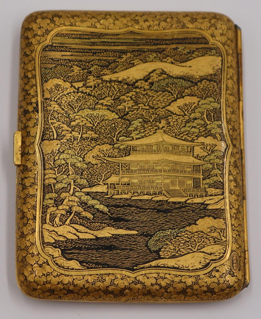 Japanese Komai Style Gilt Hinged Case. (1 of 6)