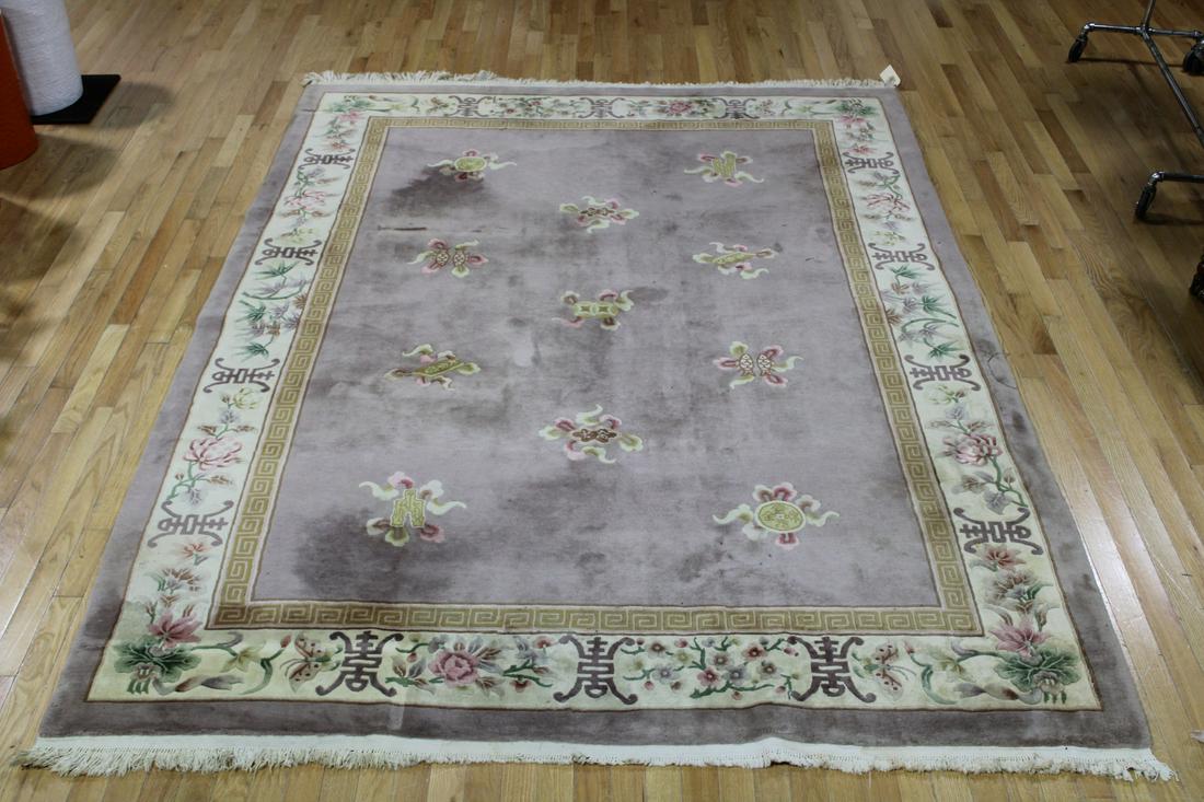 Vintage And Finely Hand Woven Chinese Style Carpet (1 of 9)