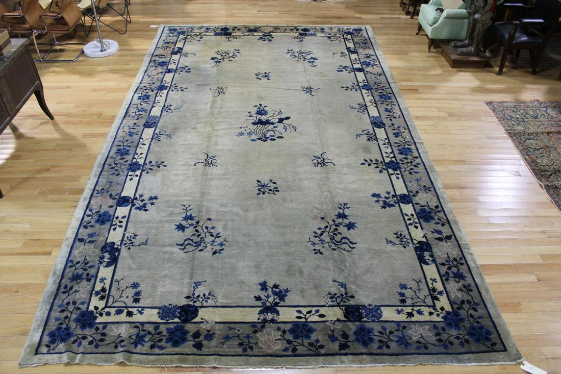 Antique And Finely Hand Woven Chinese Carpet (1 of 8)