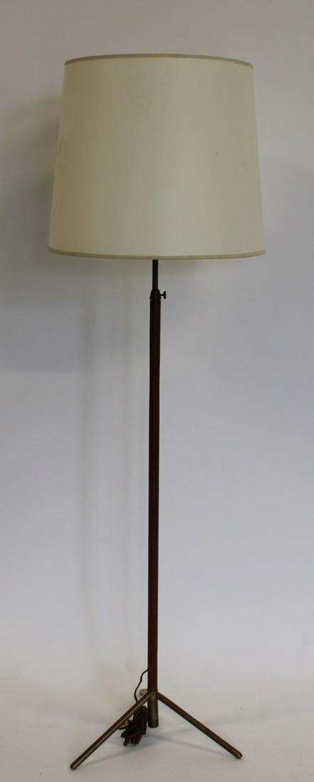 Vintage Leather Wrapped And Brass Telescopic Floor (1 of 6)