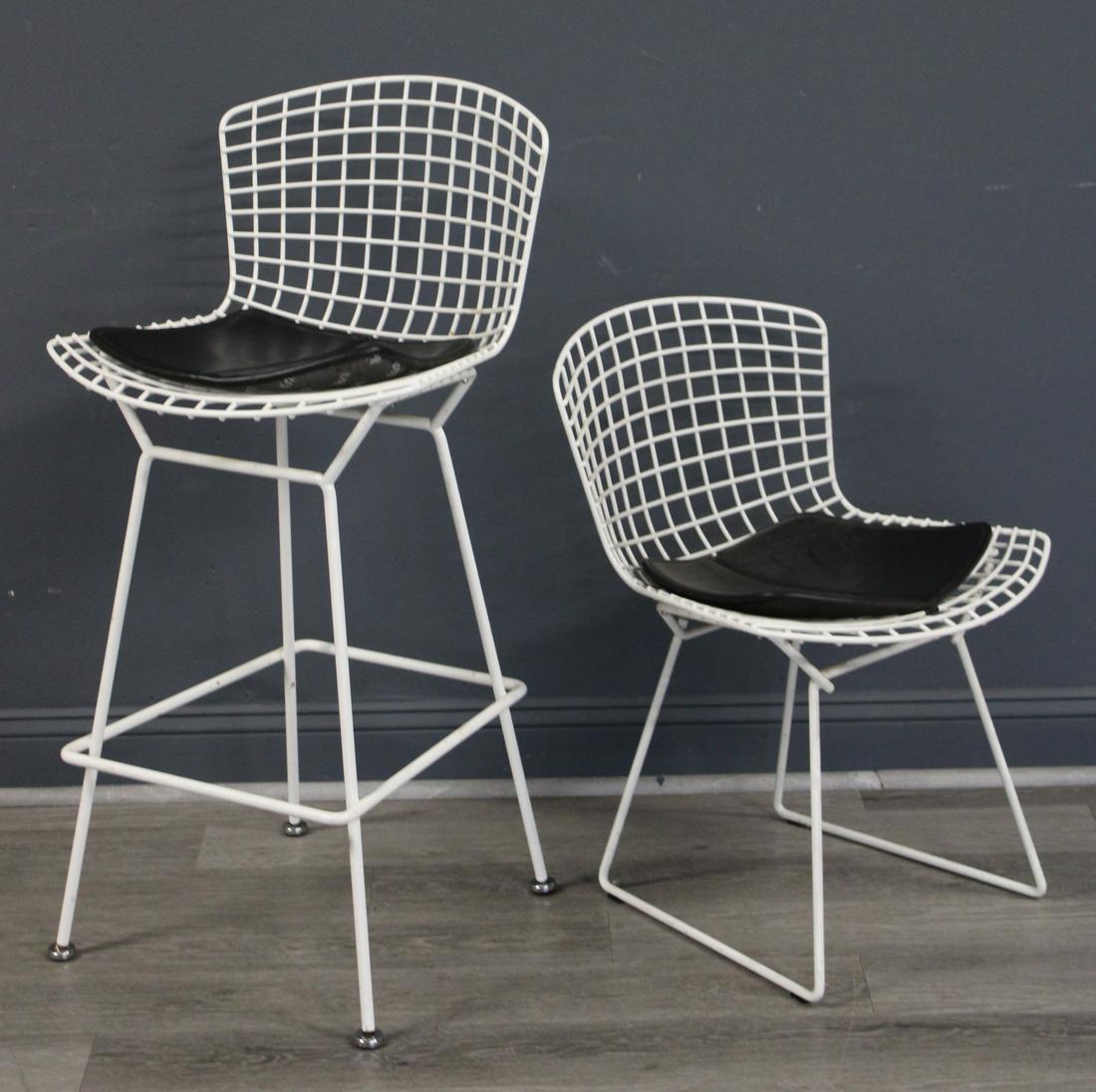 Knoll Harry Bertoia Enameled Metal Stool & Chair. (1 of 7)