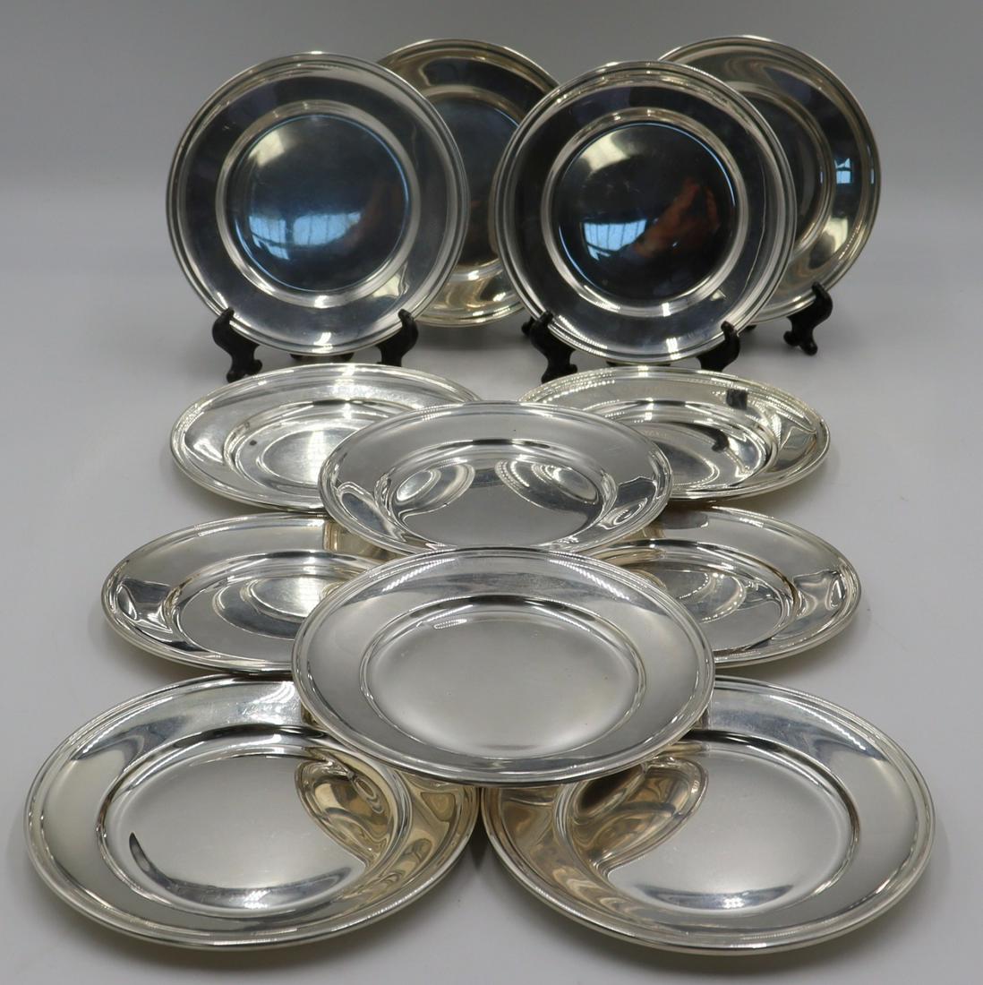 STERLING. (12) Gorham Sterling Bread Plates. (1 of 6)