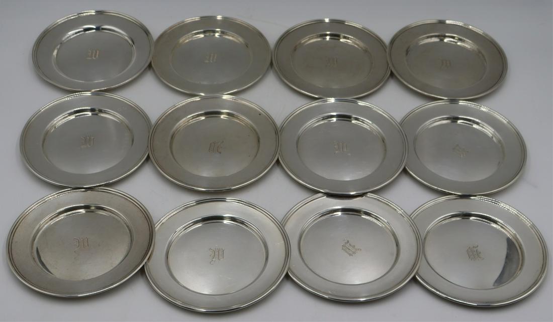 STERLING. (12) Sterling Bread Plates. (1 of 7)