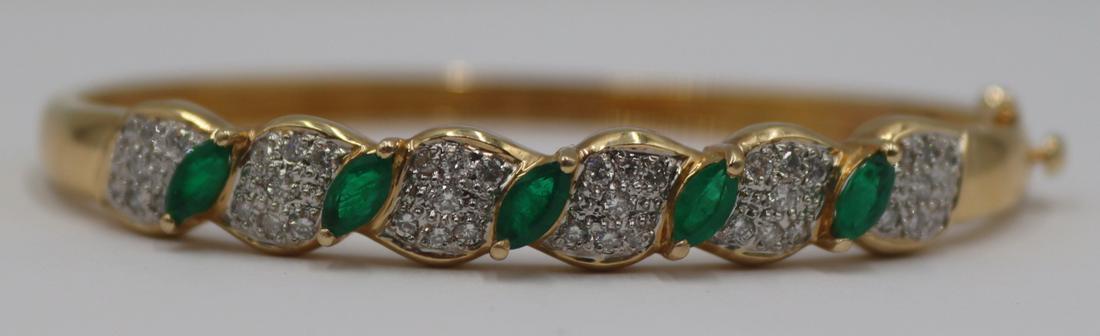 JEWELRY. Rine 14kt Gold, Emerald, and Diamond (1 of 6)