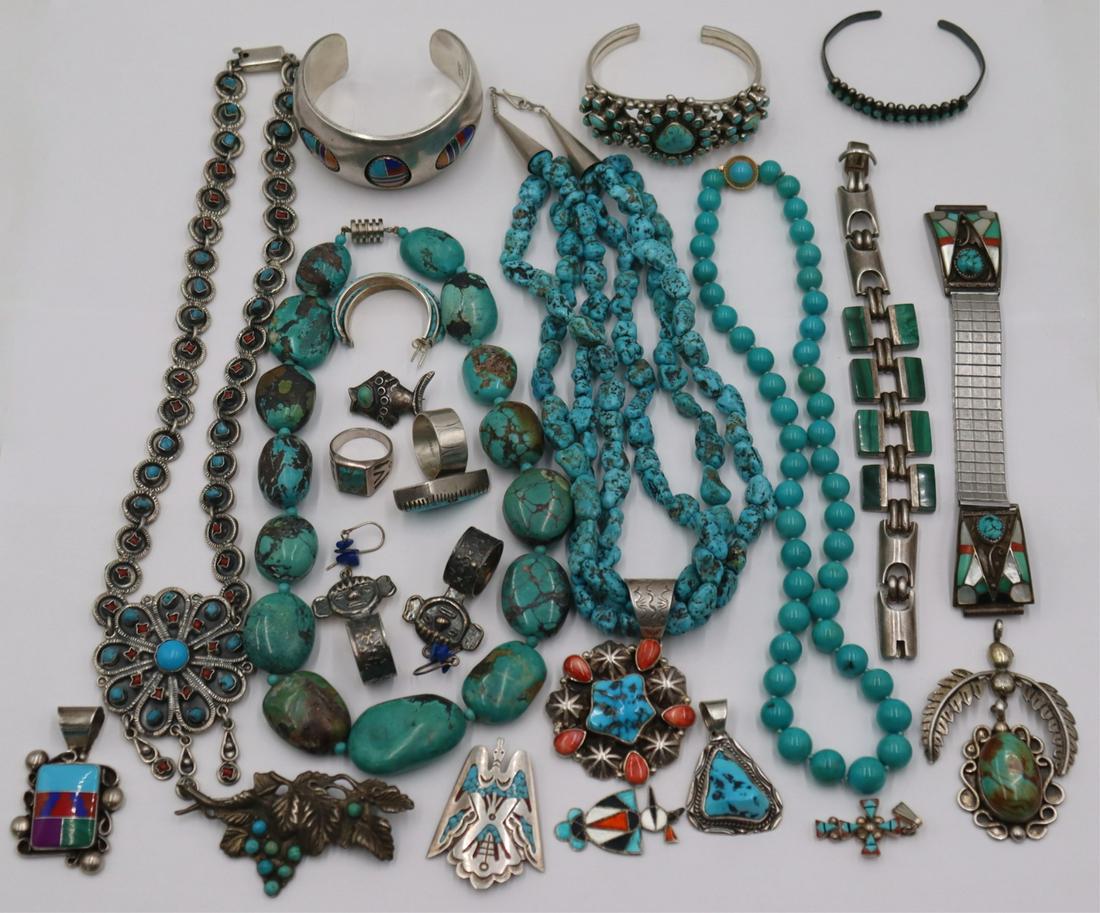 JEWELRY. Assorted Native American Sterling Jewelry (1 of 16)