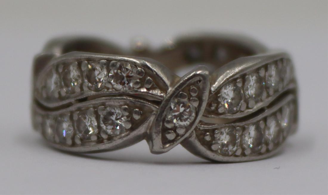 JEWELRY. Platinum and Diamond Ring. (1 of 6)