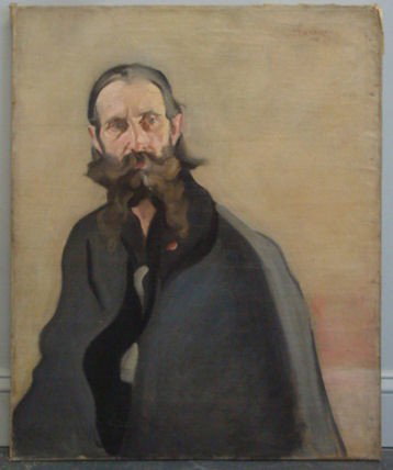 YARROW, William. Signed O/C of a Bearded Man.: Signed and dated 1914 upper right. William Henry Kemble Yarrow, American- Pennsylvania, 1891 - 1941. This is possibly the painting titled "Hansen - Ex-Sea-Captain" that Yarrow exhibited at the 1915 Pa